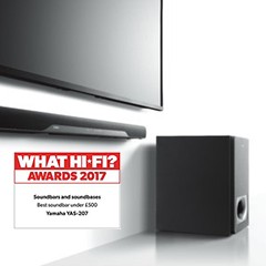 获奖信息：金沙js93252搭载DTS Virtual:X?技术的新款回音壁YAS-207 荣获What Hi-Fi?五星好评